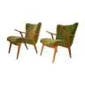 Pair of Wing chairs  Zig Zag scandinavian 50 60s