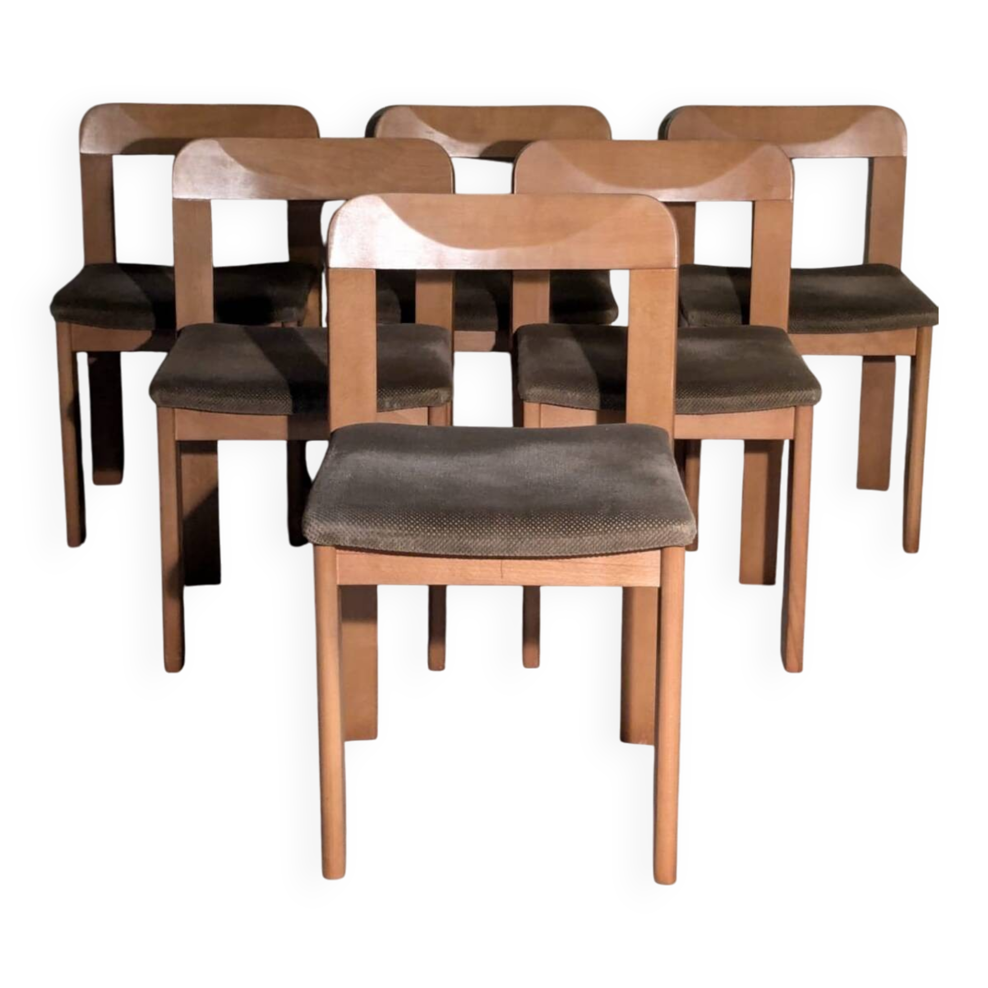 Set of six elm chairs from the 60s DLG regain