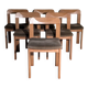 Set of six elm chairs from the 60s DLG regain