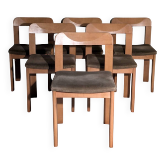 Série de six chaises en ormes années 60 DLG regain