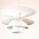 Danish brushed metal pendant light, Poulsen "Charlottenborg" model.
