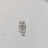 Set of 12 flat plates Digoin Sarreguemines