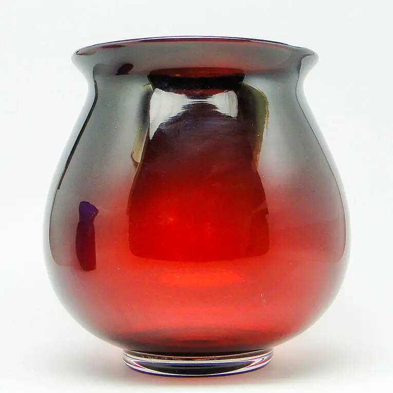 Modernist vase, glass, Poland, 1970s