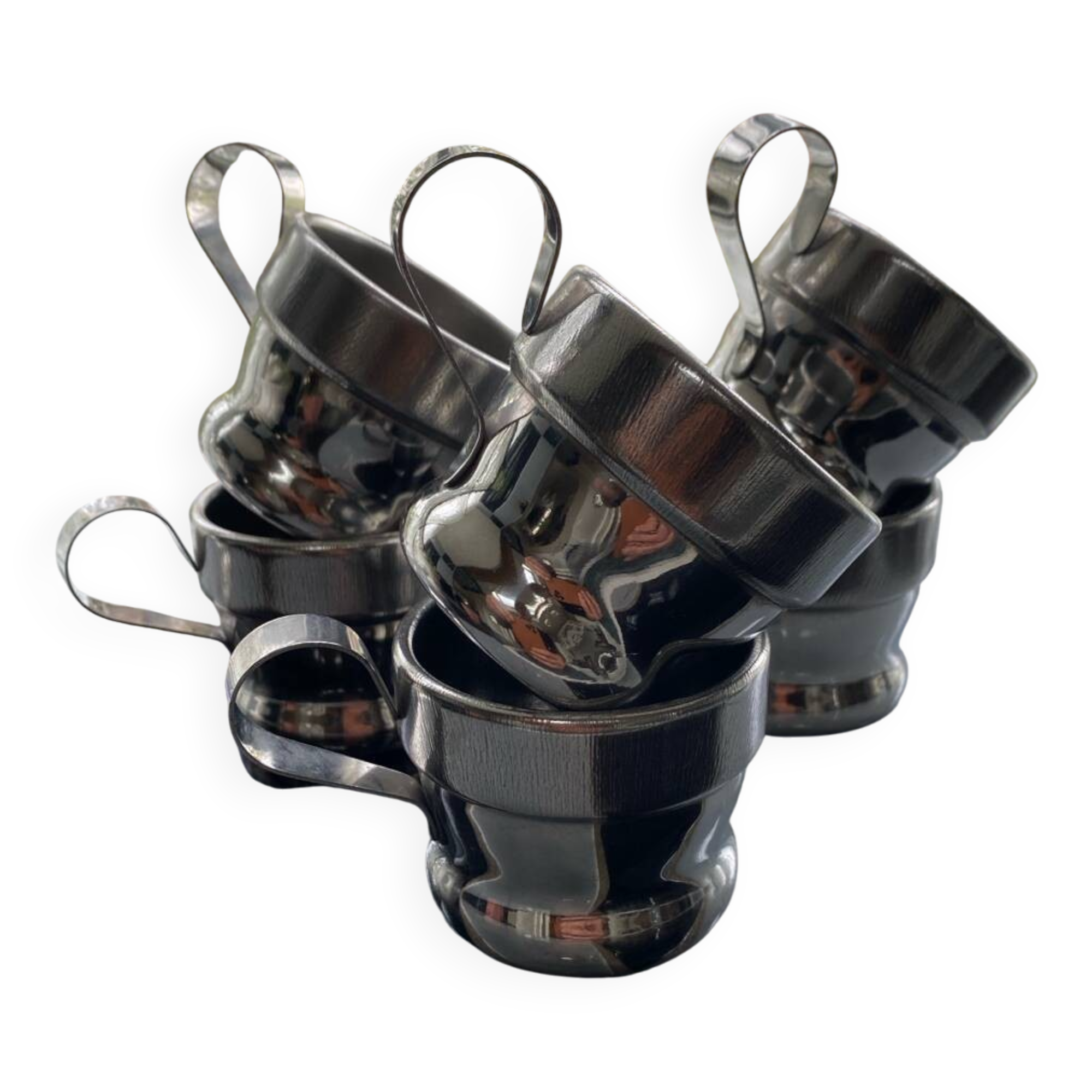 6 vintage coffee cups