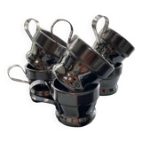 6 vintage coffee cups