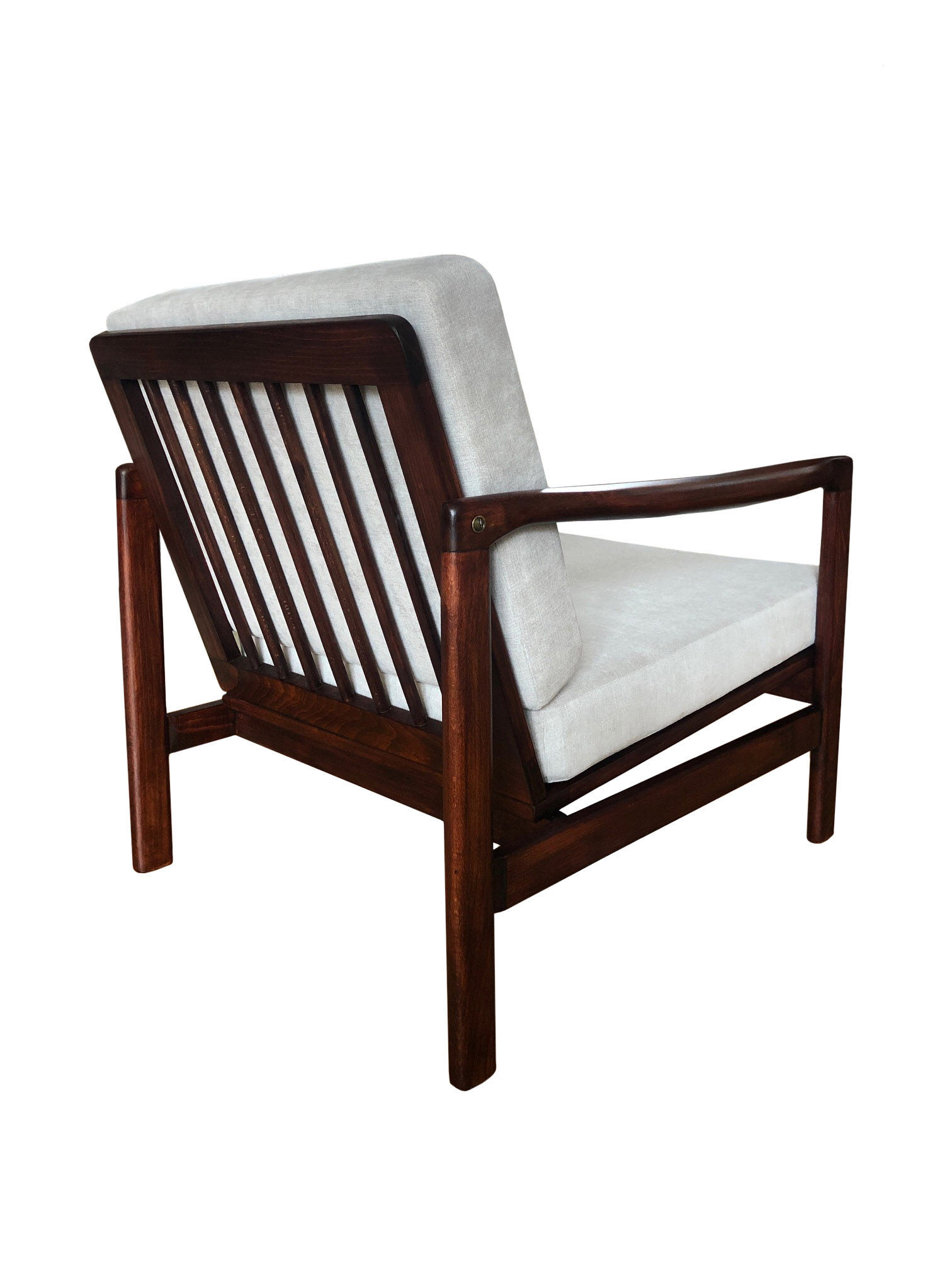 Grey B 7752 Armchairs By Zenon Bączyk For Swarzędzkie Fabryki Mebli, 1960s, Set Of 2