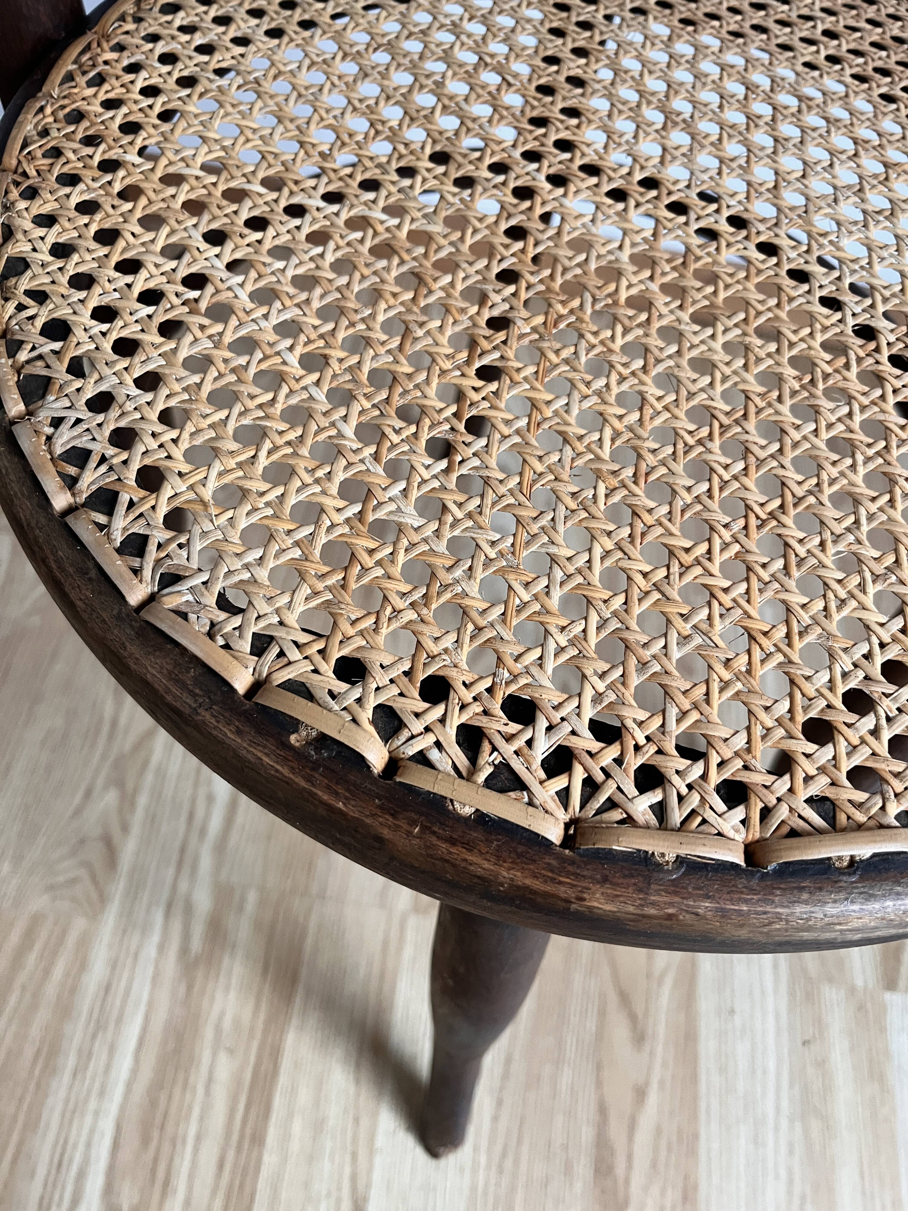 Bistro chair with caning