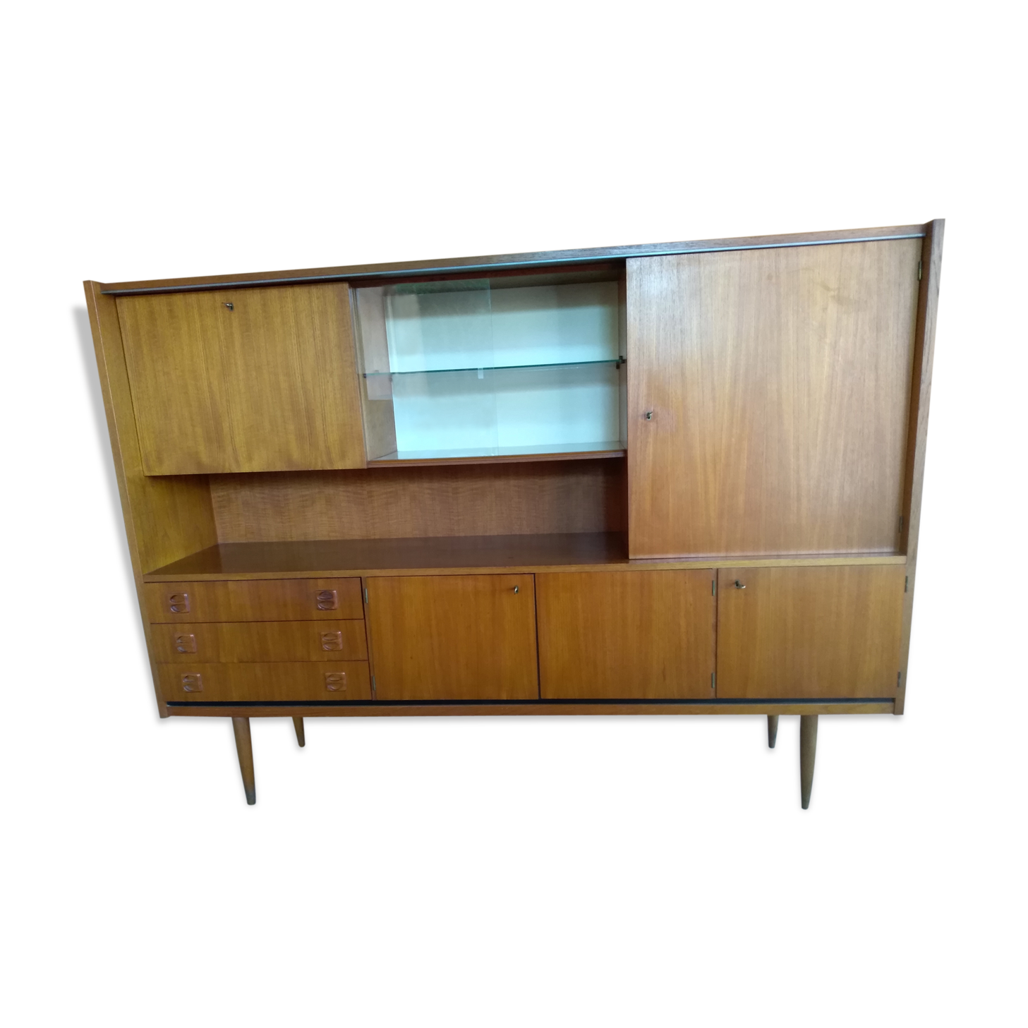 Vintage 1960 Scandinavian teak sidebar Cabinet