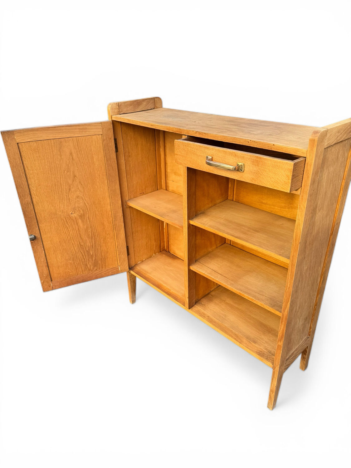 Parisian buffet, raw oak, compass legs, 1950.