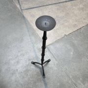 Large tripod candlestick in brutalist wrought iron, mid-century, 1960s.