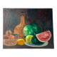Huile sur toile nature morte