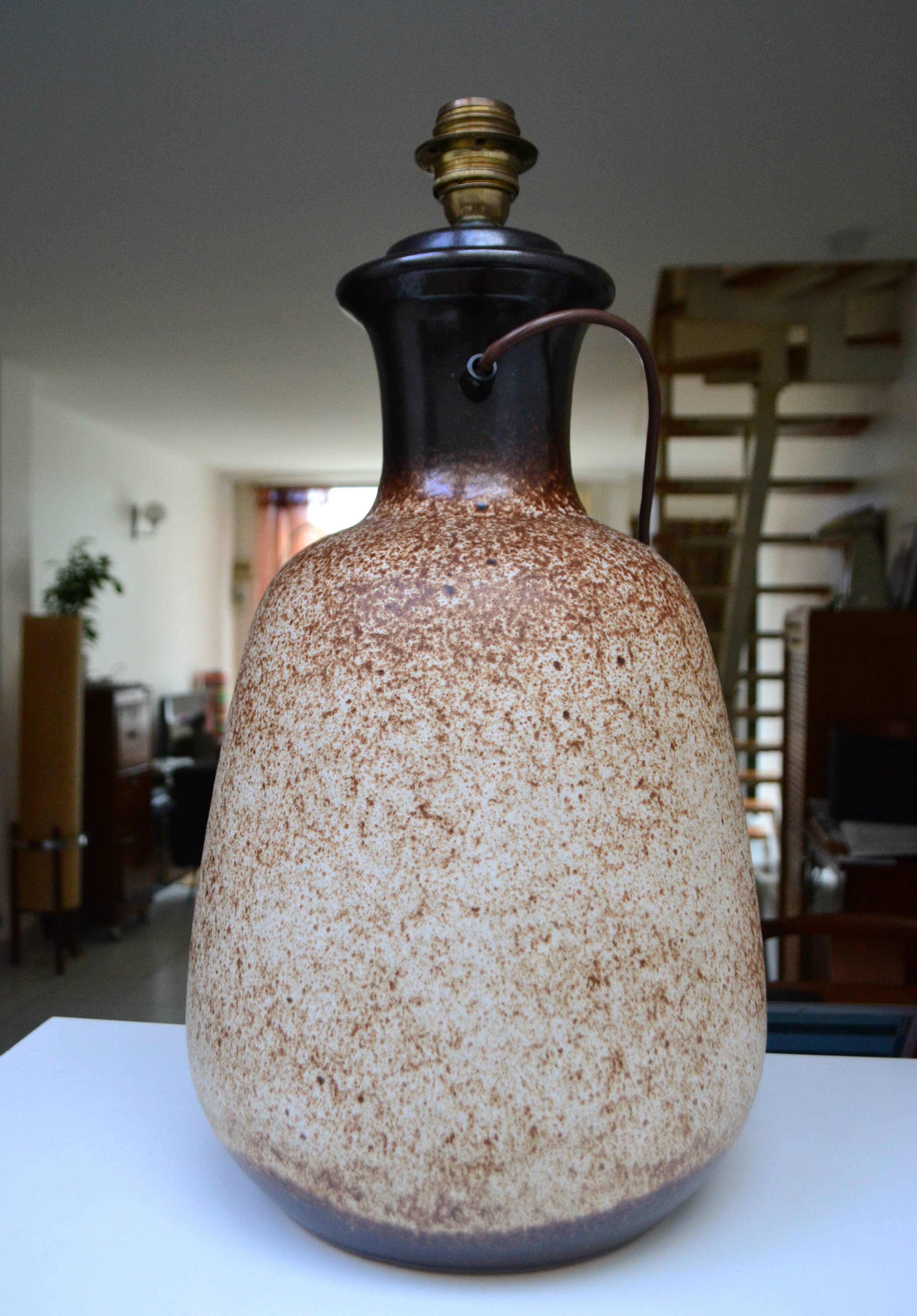 Fat Lava ceramic lamp with double lighting from the 60s/70s.