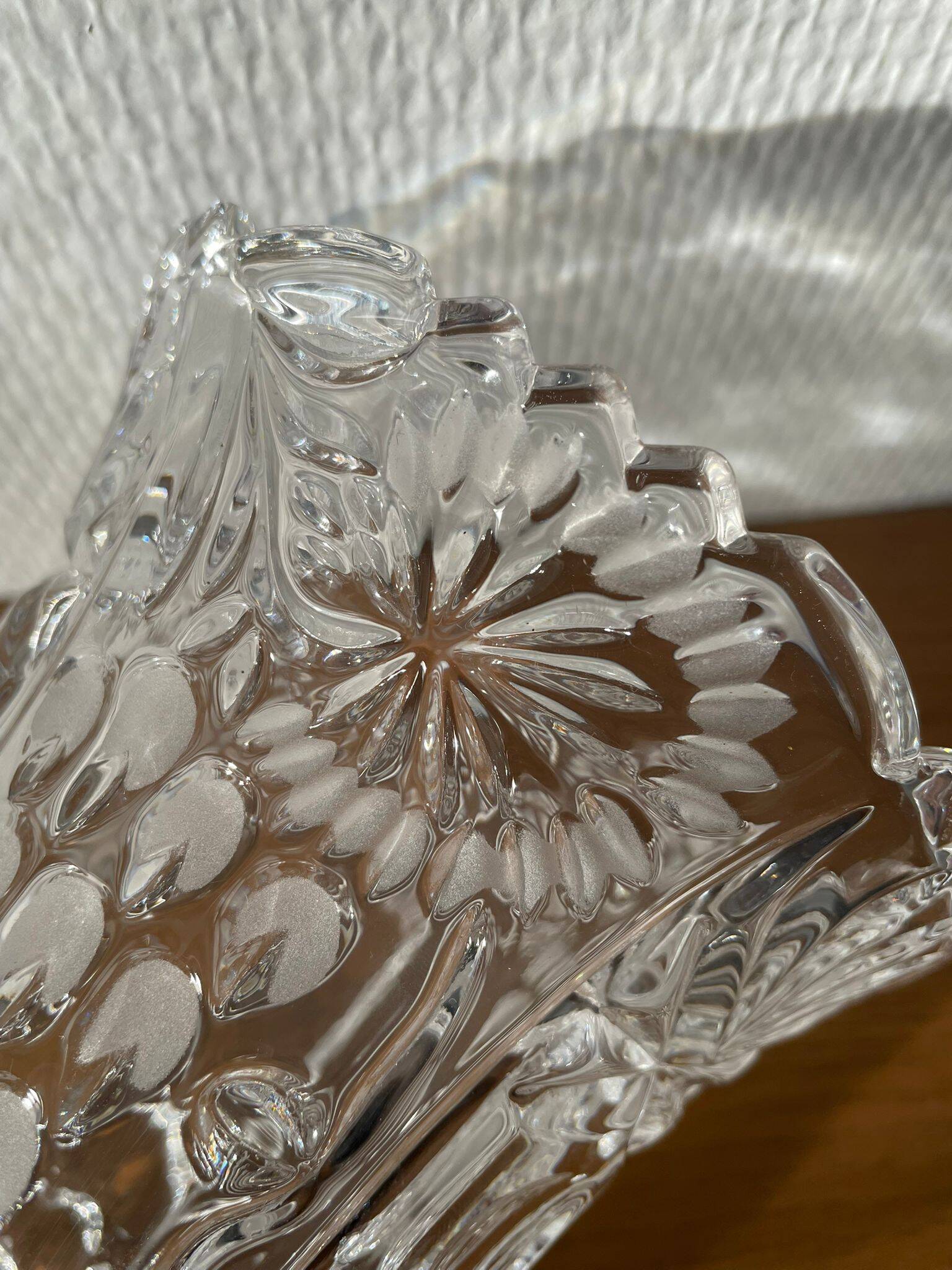 Cut crystal vase