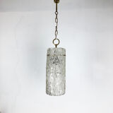 Hollywood Regency Ice Glass Hanging Light, J. T. Kalmar Lights, Austria, 1950s