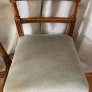 Six turned wooden chairs