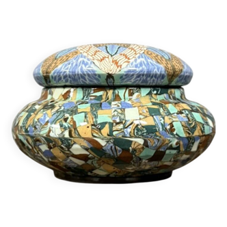 Jean Gerbino in Vallauris: micro mosaic ceramic candy box