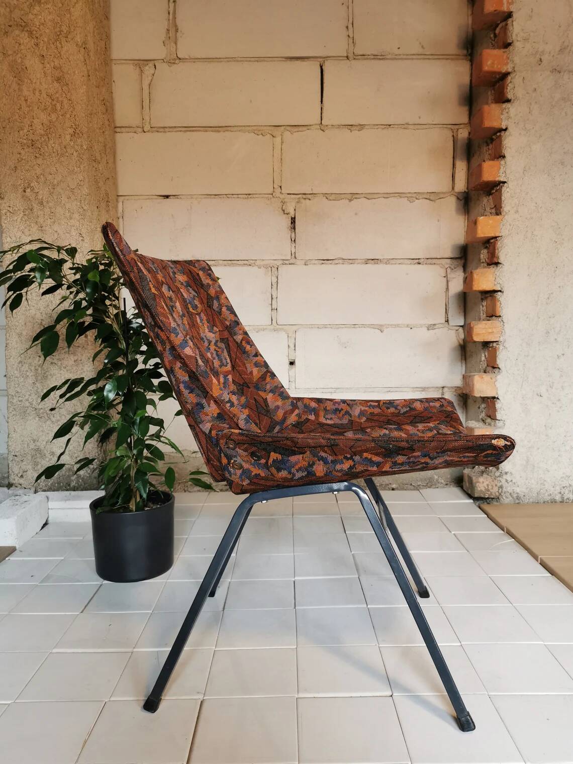 Vintage Lupina Shell Lounge Chair: Niko Kralj, Retro 1960s Yugoslav Design