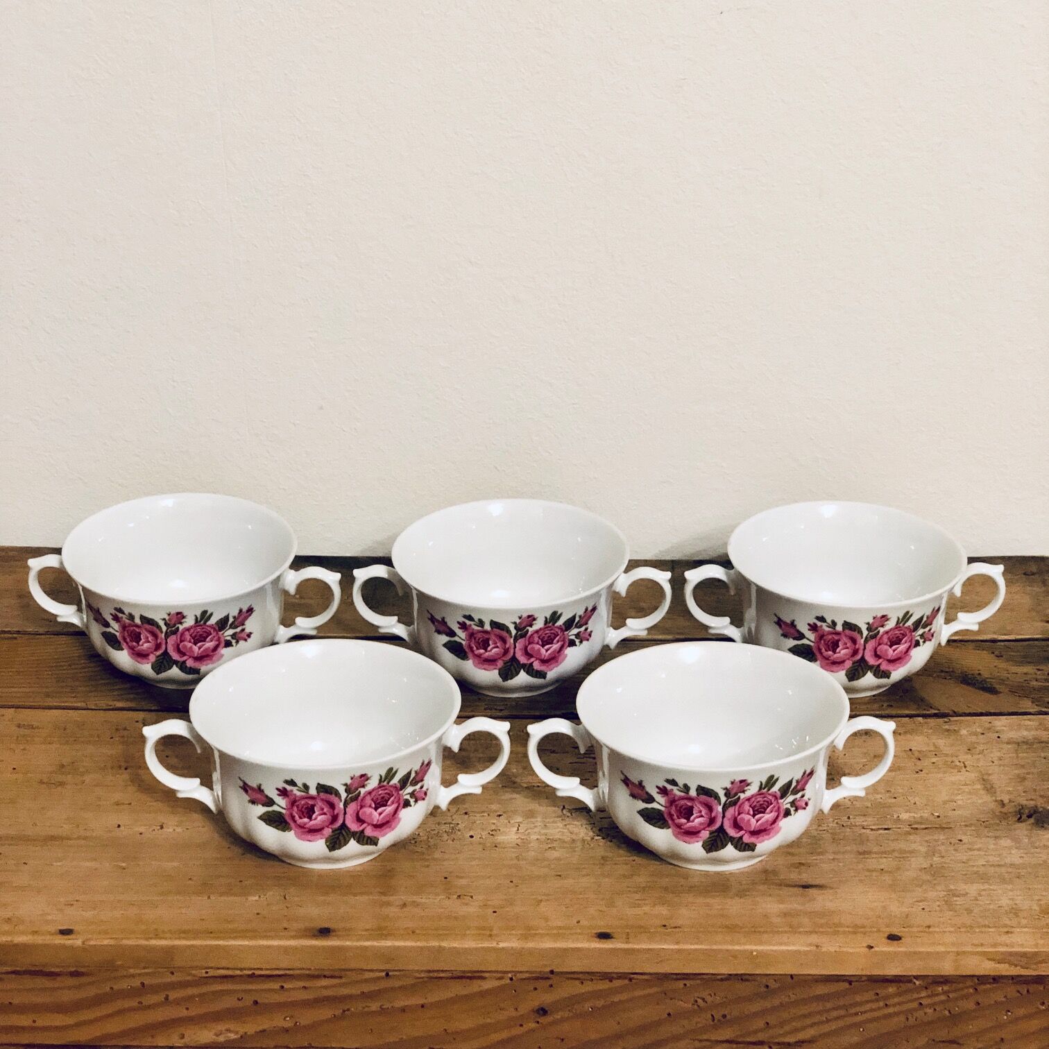 5 porcelain cups bavaria wunsiedel