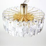 Superb brass and Murano glass light fixture Palazzo, Kalmar, Austria, 1970.
