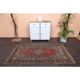Vintage Turkish Oushak Handmade Wool Cotton Red Area Rug 110x227