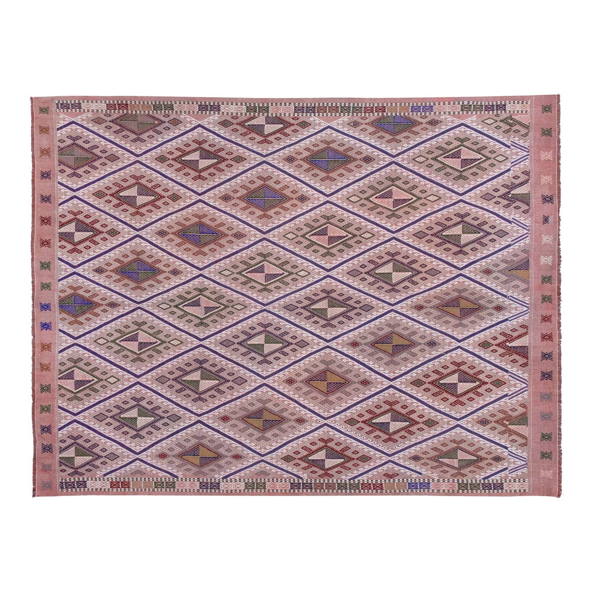 Vintage Turkish kilim, handwoven, 170x217 cm.