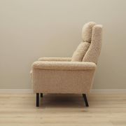 Fauteuil beige, design danois, années 1960, designer : Arne Vodder, éditeur : Fritz Hansen