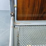 Bauhaus Tubular Steel Bed with Walnut Panels, Czechoslovakia, 1930s