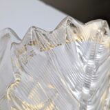 Paire de grands appliques murales Barovier & Toso Foglia d’Oro, années 1980.