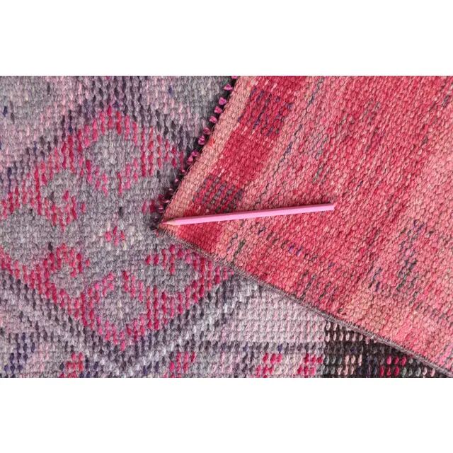 Tapis couloir turc vintage noué à la main des années 1960 - 82x361