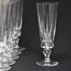 Suite of 10 glasses, champagne flutes cut from St. Louis.