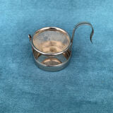 Tea pass, vintage tea infuser in silver metal