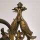 Art Deco iridescent glass and cast iron birds wall lamp 1940s