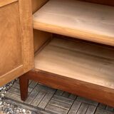 Vintage solid oak cross-braced wardrobe 1940