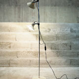Metal two-spot floor lamp by Aluminor, 70s
