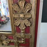 miroir mural Palladio, Italie, 1970 – Décor rouge et dorure patinée