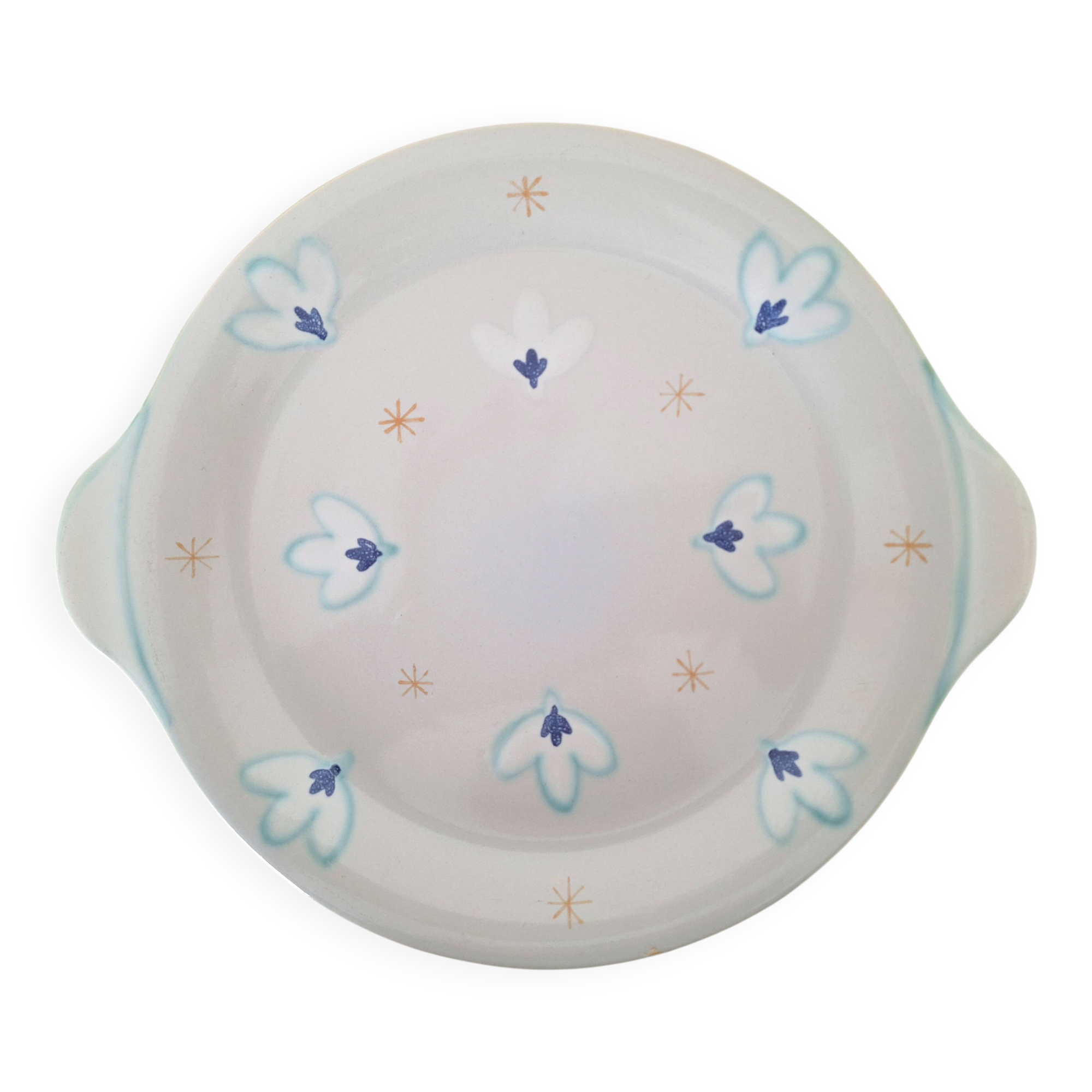 Blue pie dish Belgian manufacture Boch