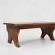 Small rustic wooden stool with curved base, France ca. 1900