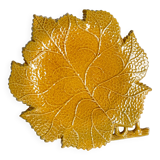 Plat vintage en faïence ocre Aegitna Vallauris 1950-1960