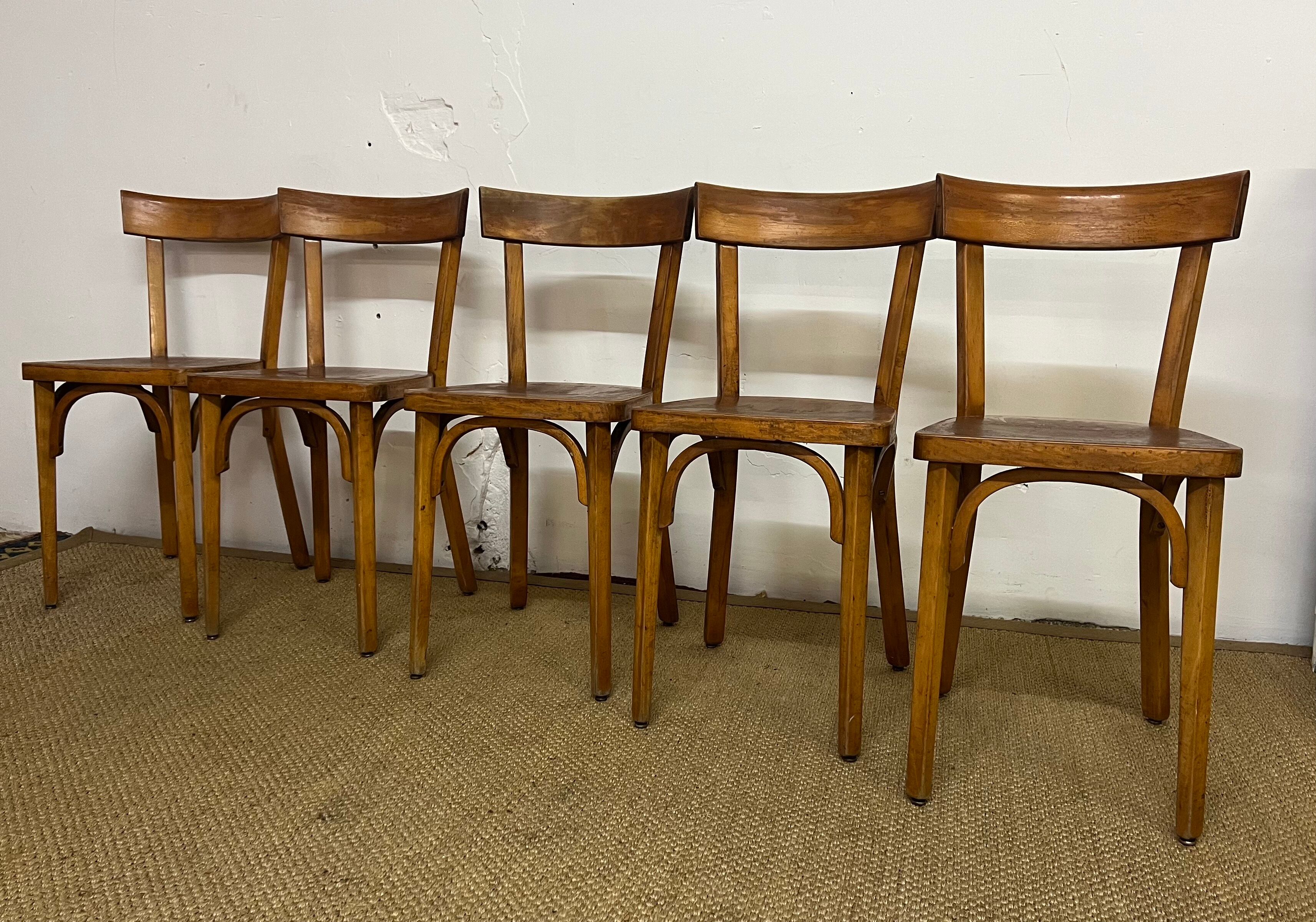5 Baumann bistro chairs