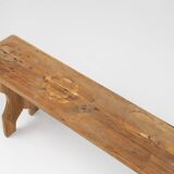 Art Deco bench in solid wood, France ca. 1940
