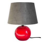 LAMPE Céramique Rouge ANNEES 80/90