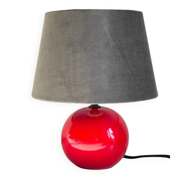 LAMPE Céramique Rouge ANNEES 80/90