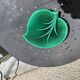 Green glazed ceramic sheet bottom, vintage slurry