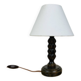 Vintage brutalist wooden lamp