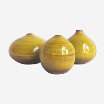 Trio de céramiques jaunes Antonio Lampecco