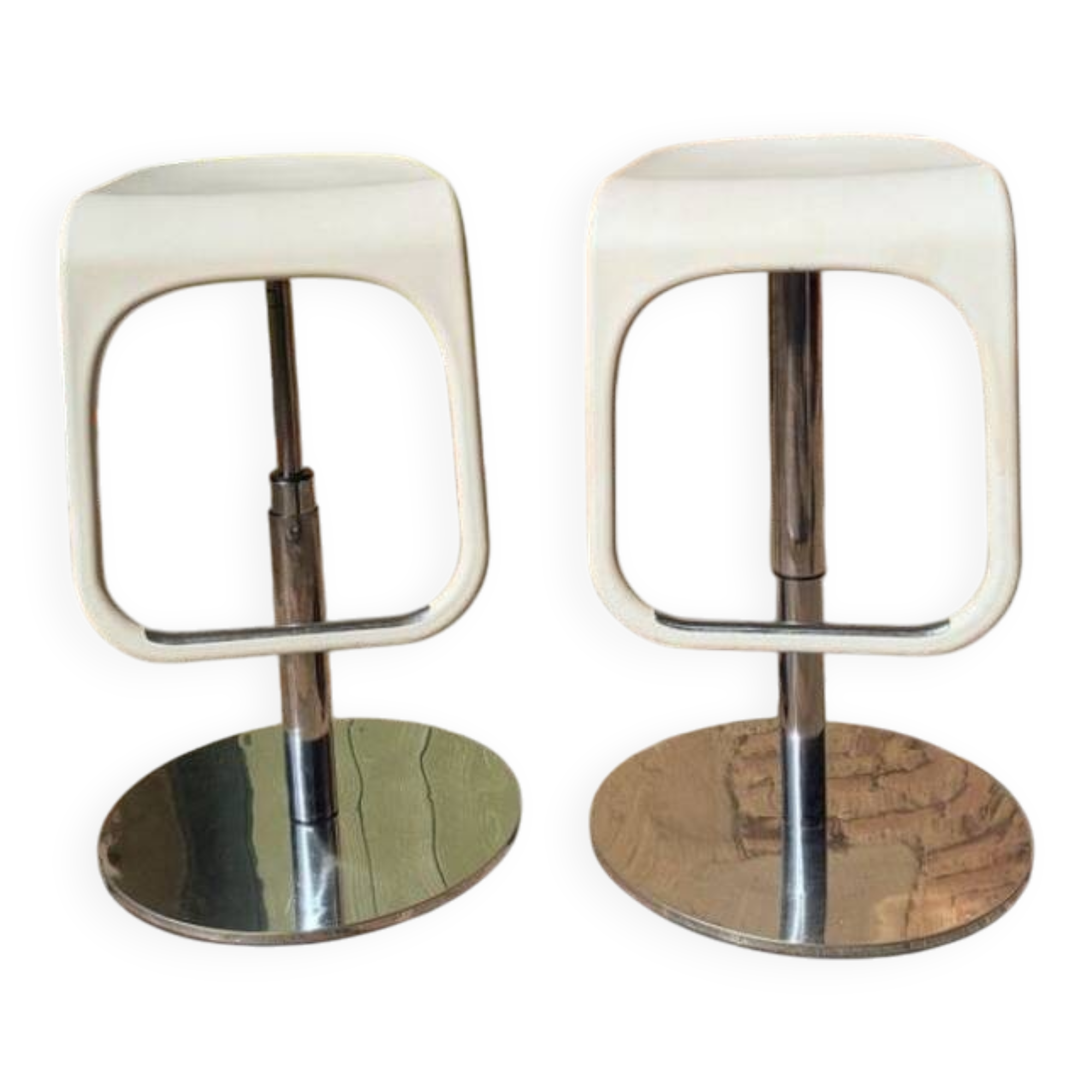 White stools x2