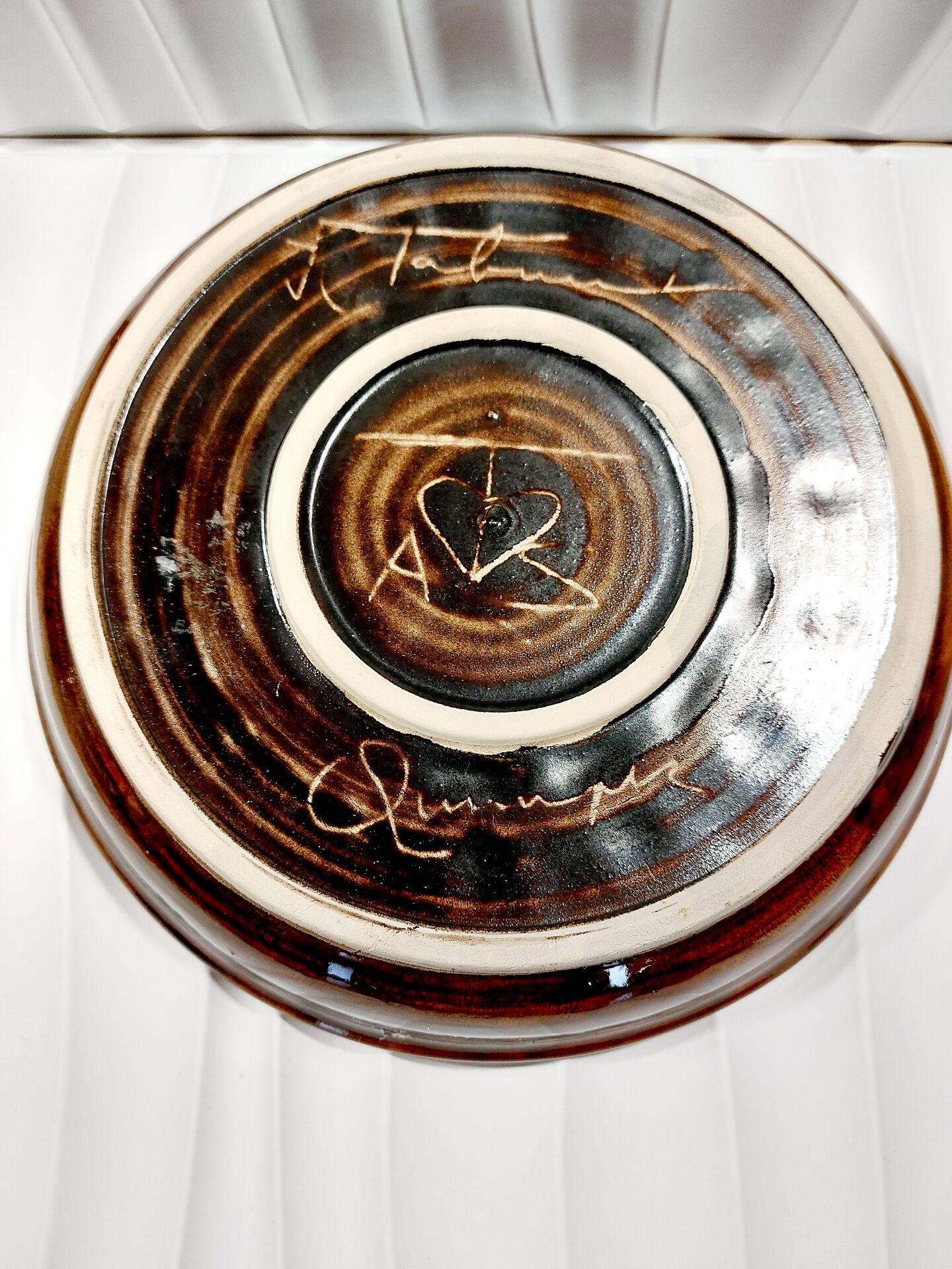 Jean-Claude Taburet plate "Atelier du Steir": raw art in colours (1960s)