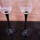4 octagonal black base Champagne flutes Octime