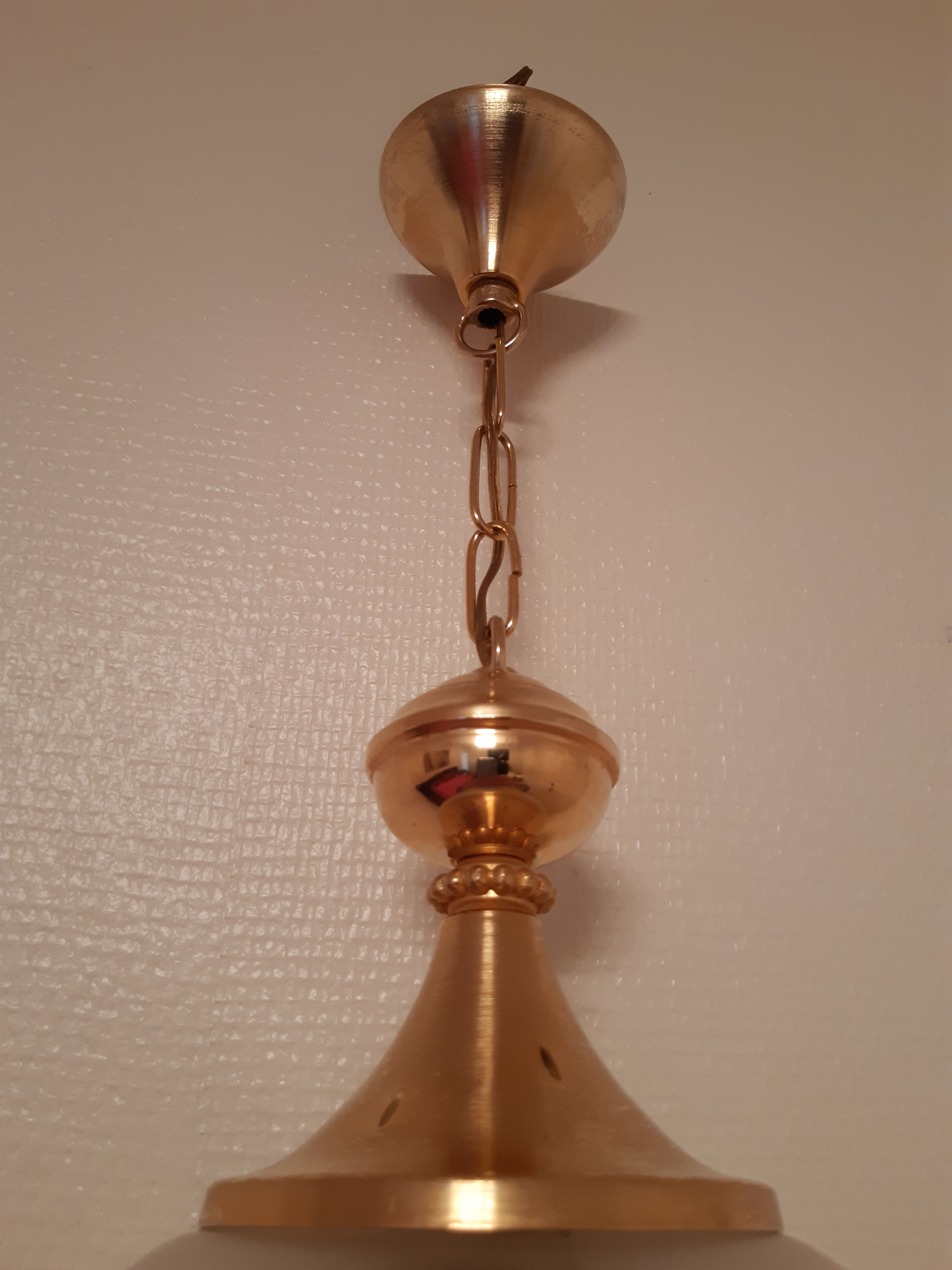 1900-style glass and brass suspension