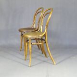 2 Bistro chairs with wooden seats, circa 1890 by Joseph Hofmann, Austria